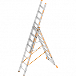 Layher Allzweckleiter 3-teilig mit Stufen TOPIC 1041