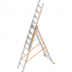 Layher Allzweckleiter 3-teilig mit Stufen TOPIC 1041