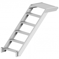 Layher U-Anfangstreppe, 0,64 m breit, Aluminium