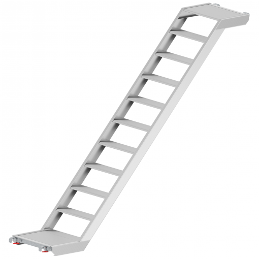 Layher O-Alu-Podesttreppe. 2.57 x 1.5 x 0.64 m