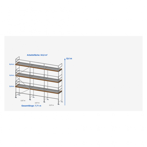 Layher Blitz Baugerüst 65 m² – Komplettset (Stahl