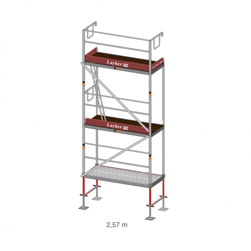 Layher Blitz Dachrinnen-Set – Fassadengerüst mit Höhenausgleich 18 m²