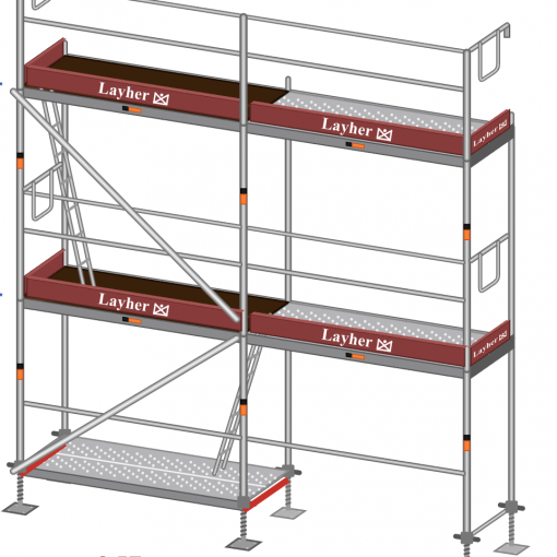Layher Blitz Eigenheim-Set – Fassadengerüst-Komplettset 33 m²