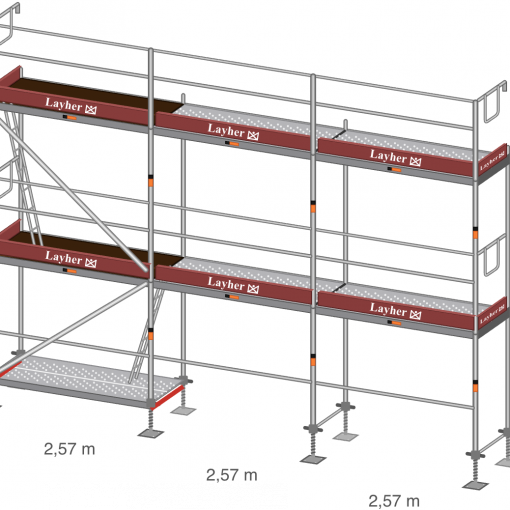 Layher Blitz Maler-Set – Fassadengerüst-Komplettset 49 m²