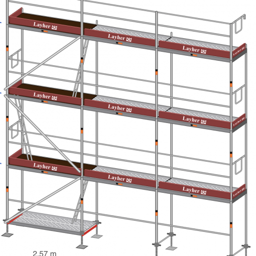 Layher Blitz Modernisierungs-Set – Fassadengerüst-Komplettset 65 m²