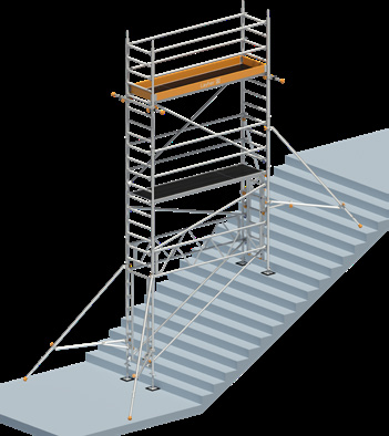Layher Uni Standard P2 mit Treppen-Kit – Komplettlösung Treppenhaus